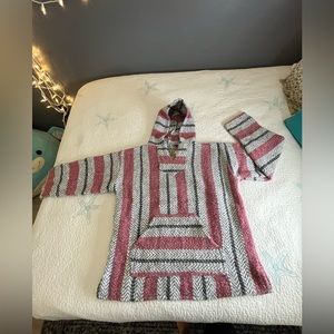 Woven Pullover Striped Hoodie “Drug Rug”